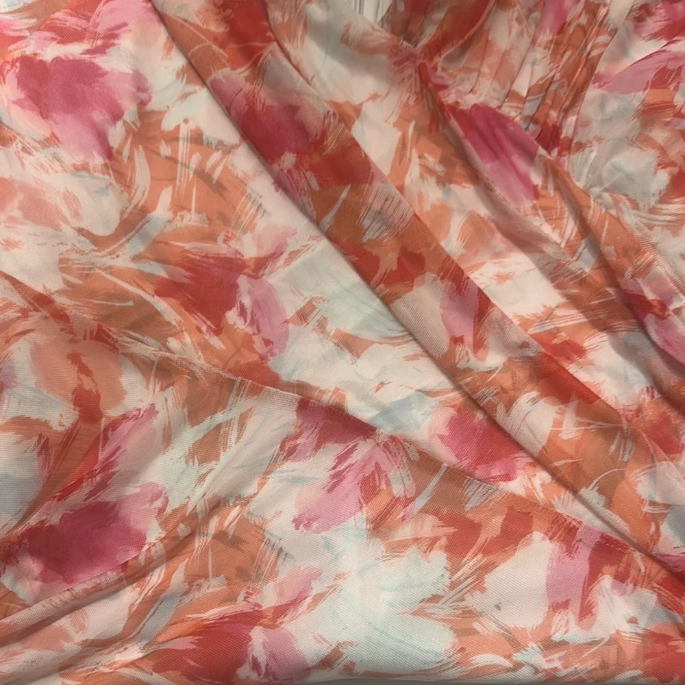 BCBG Vibrant Pink and Orange Mini Dress - Picture 8 of 15